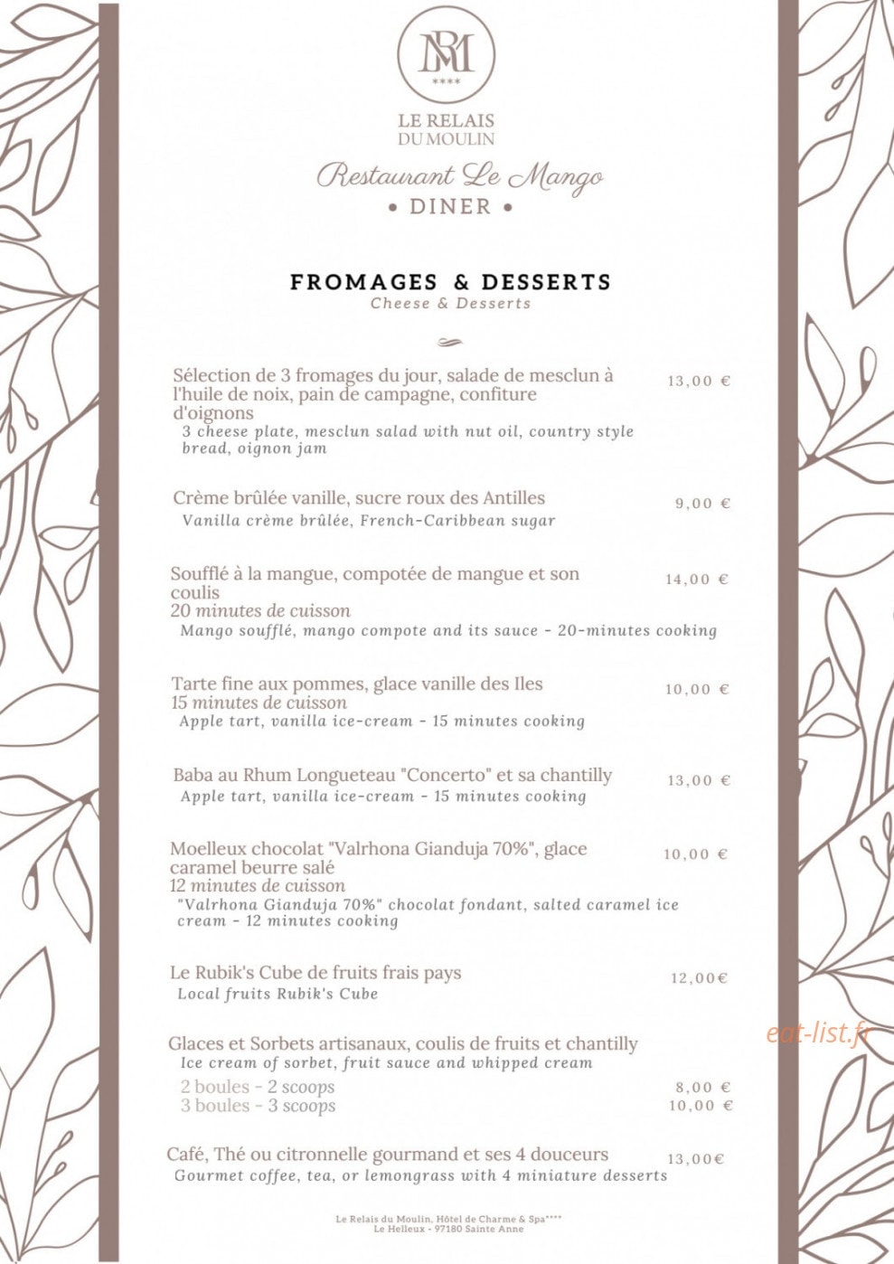 Le Mango — carte page 5