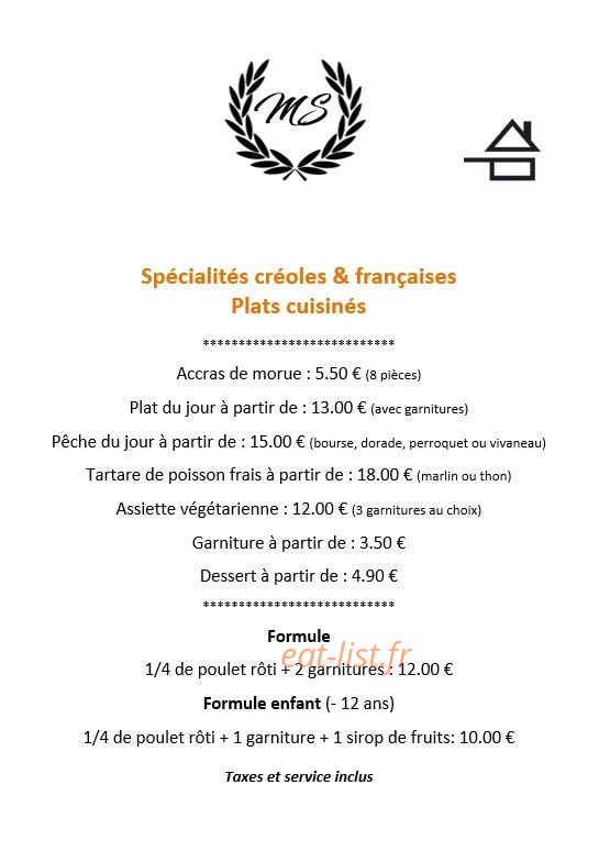 May Saveurs — carte page 2