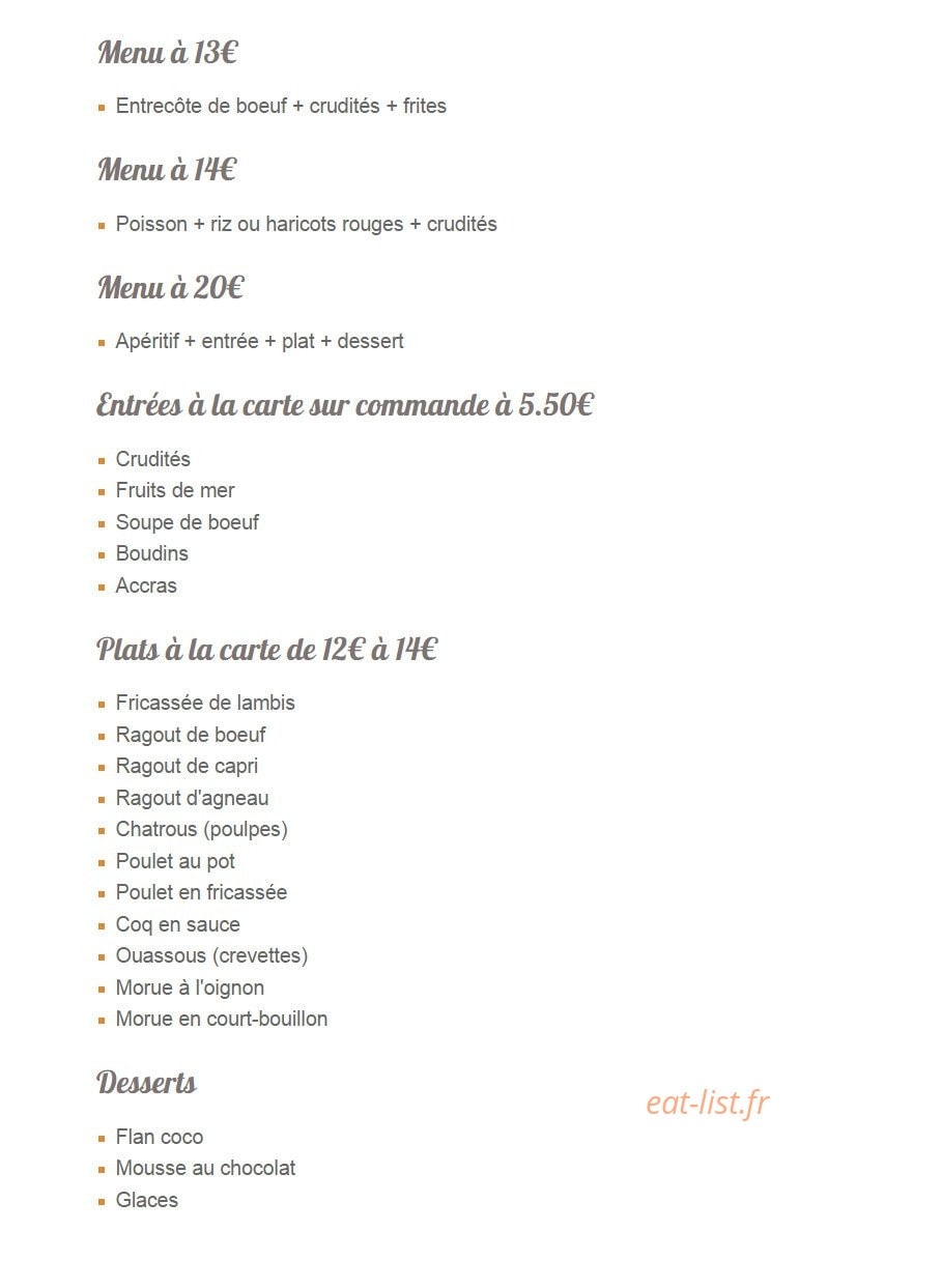 Albéri et Fils — carte page 1