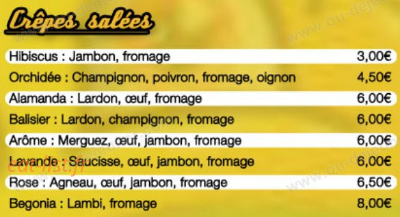 Au Petit Creu — carte page 7