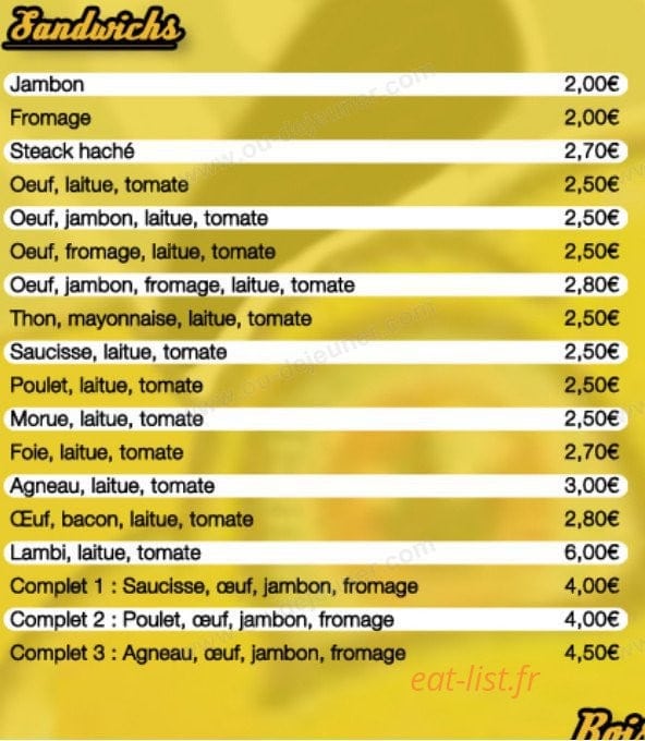 Au Petit Creu — carte page 2