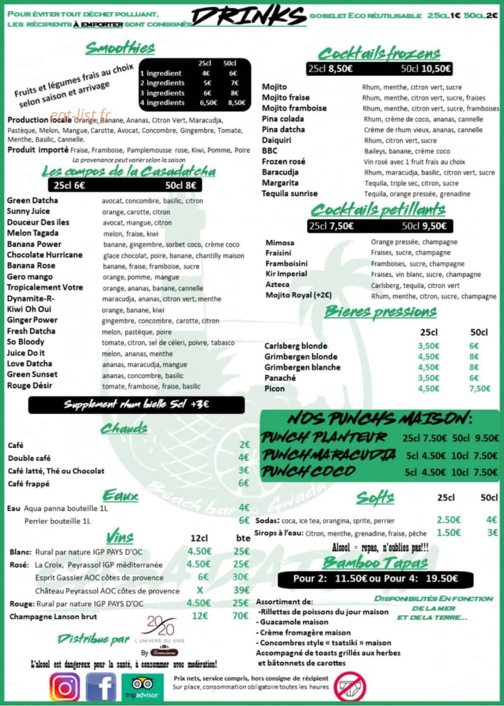 Casa Datcha — carte page 1