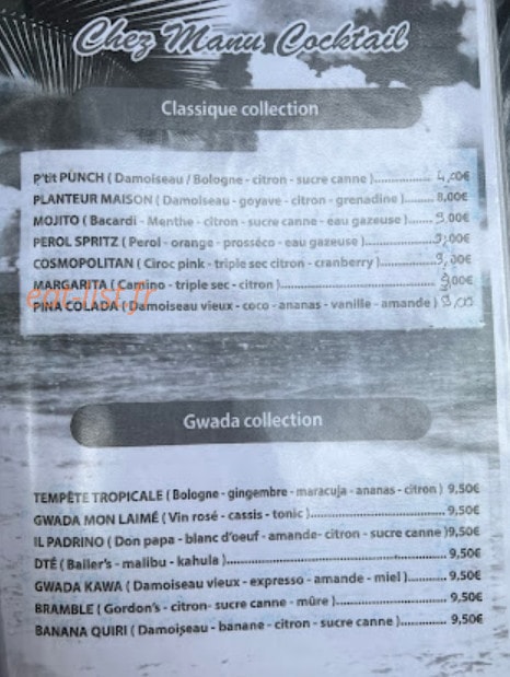 Chez Manu — carte page 2