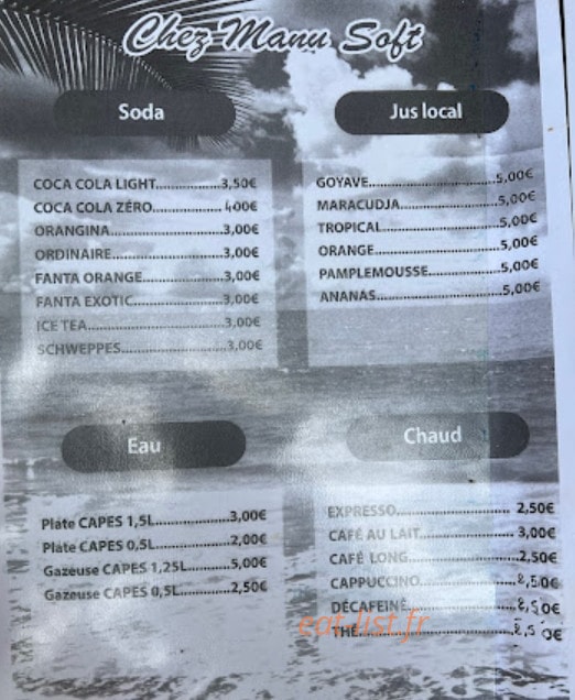 Chez Manu — carte page 3