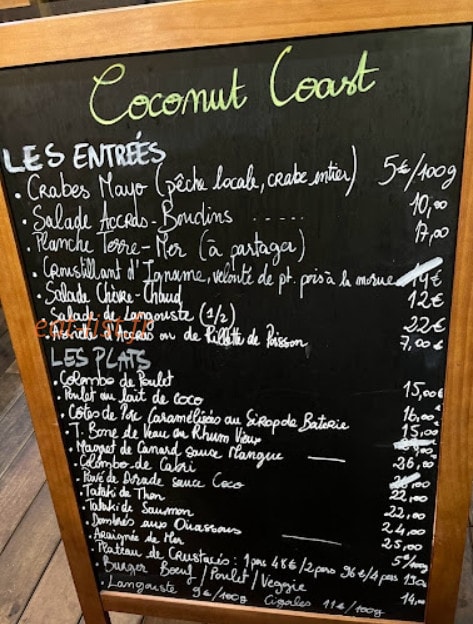 Coconut coast — carte page 1