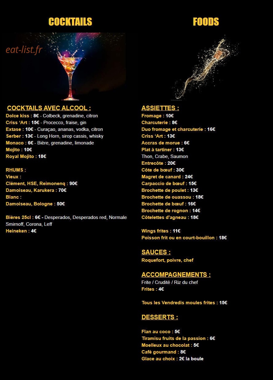 Criss art — carte page 1