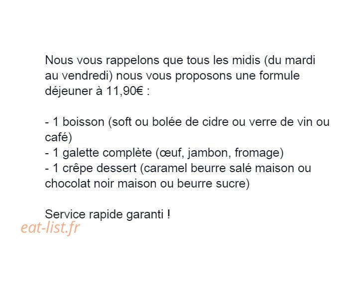 Des Saveurs et des Mots — carte page 1