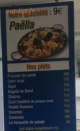 La Paella De L’Ilet — carte page 1