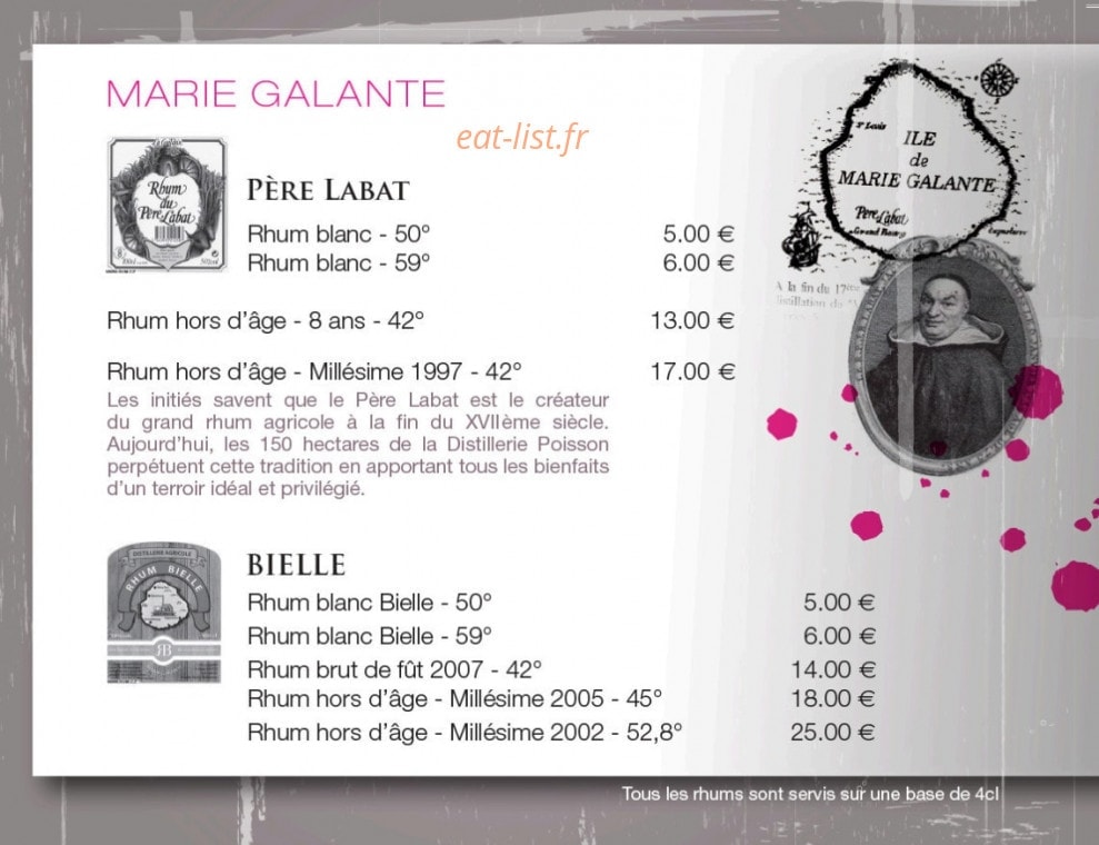 La Rhumerie — carte page 14