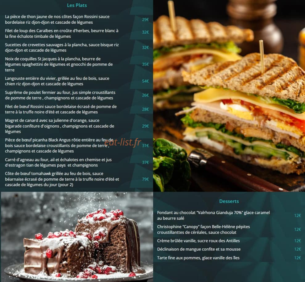 Le Canopy — carte page 2