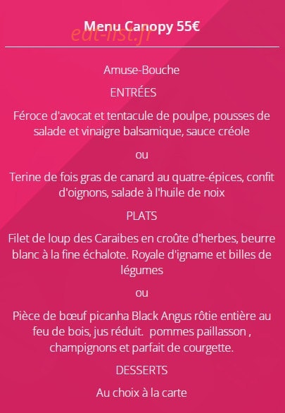 Le Canopy — carte page 6
