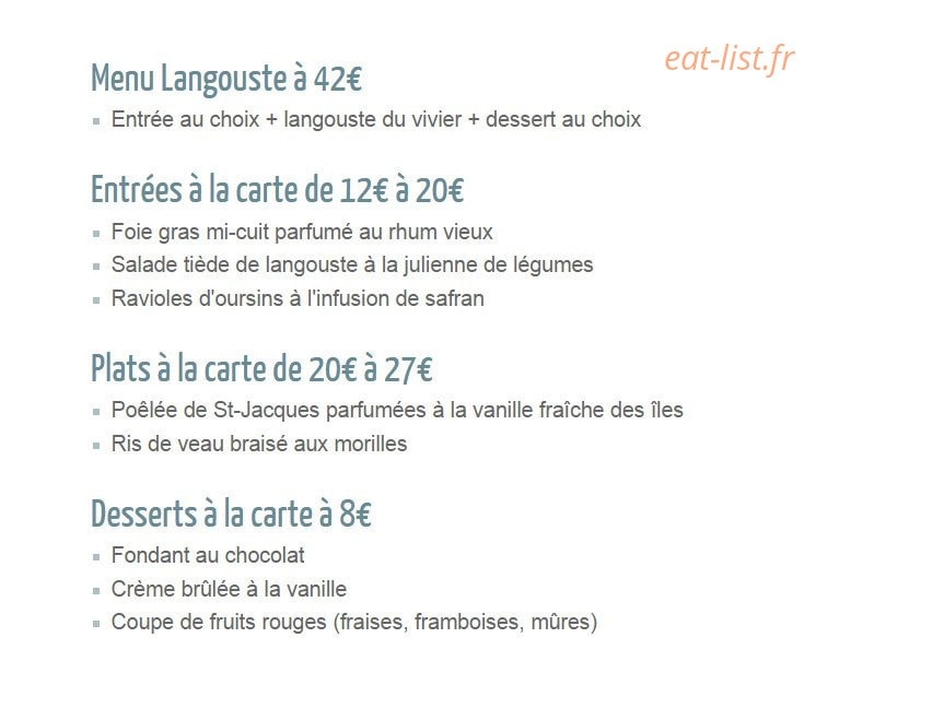 Le Negressco — carte page 1