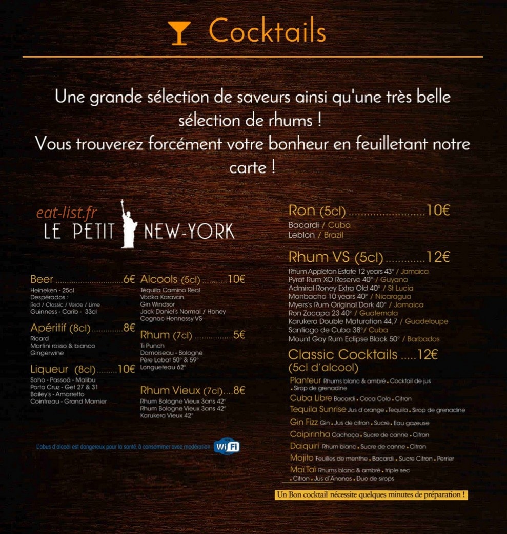 Le Petit New-York — carte page 1