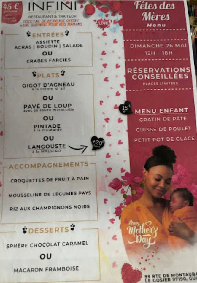 Maestro Restaurant — carte page 1