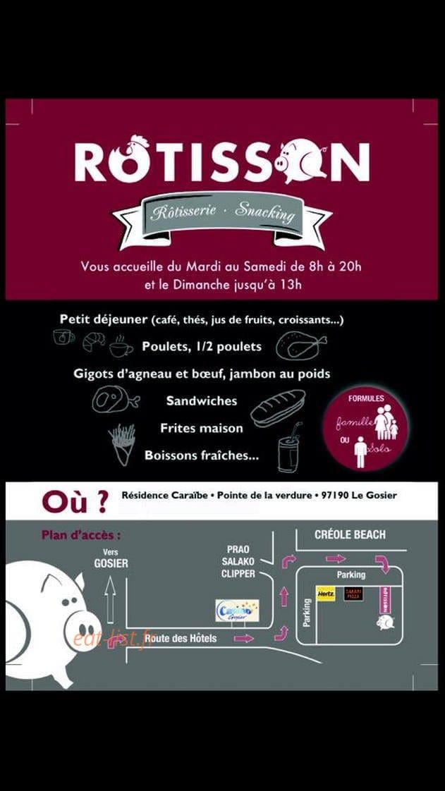 Rotisson — carte page 1