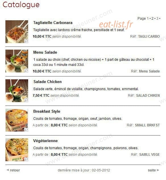 American Pizza — carte page 2