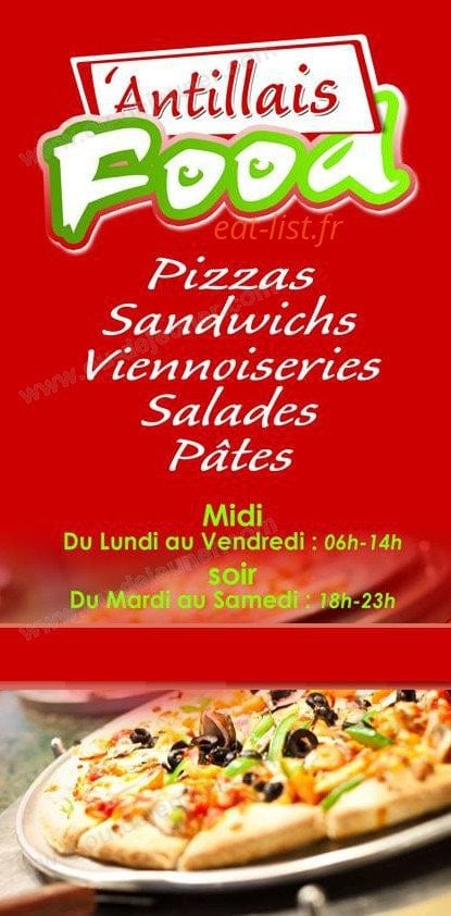Carte et menu de Antillais food à Fort de France — La carte et menu Antillais food Fort de France
