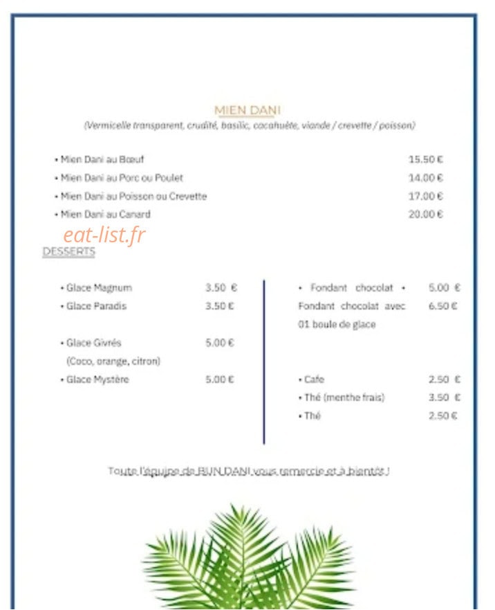 Bun Dani — carte page 1