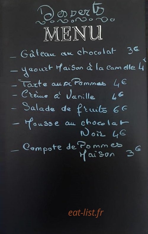 Cafe Boheme — carte page 3