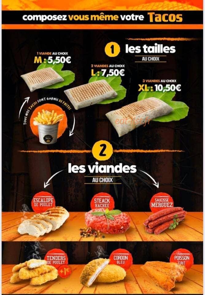 Carte et menu de Caribbean Tacos à Fort de France — Compositions tacos