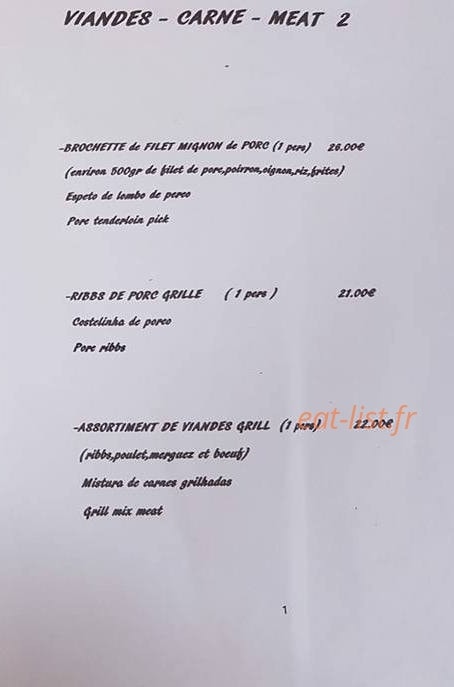 Chez Luis — carte page 6