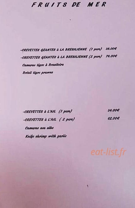 Chez Luis — carte page 2