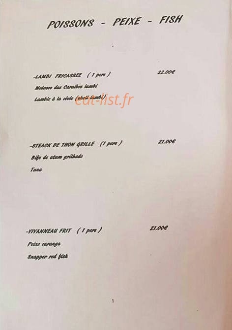 Chez Luis — carte page 3
