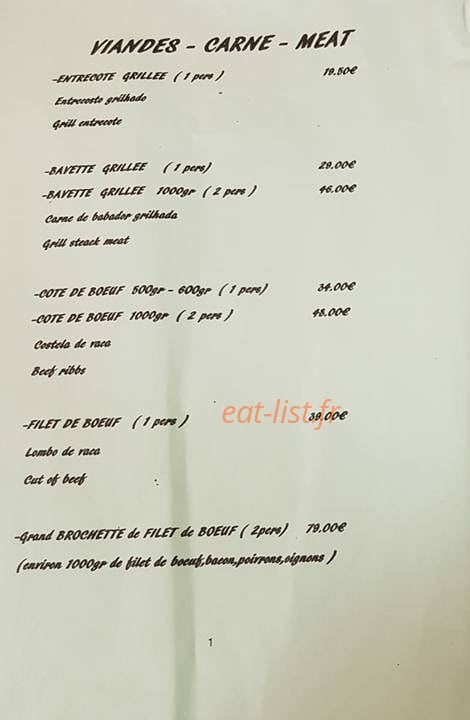 Chez Luis — carte page 5