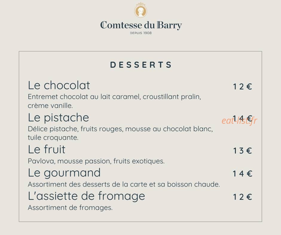 Comtesse du Barry — carte page 3