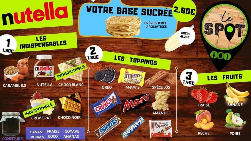 Crêpy's Avenue — carte page 4