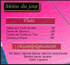 Foyal Salad' — carte page 1