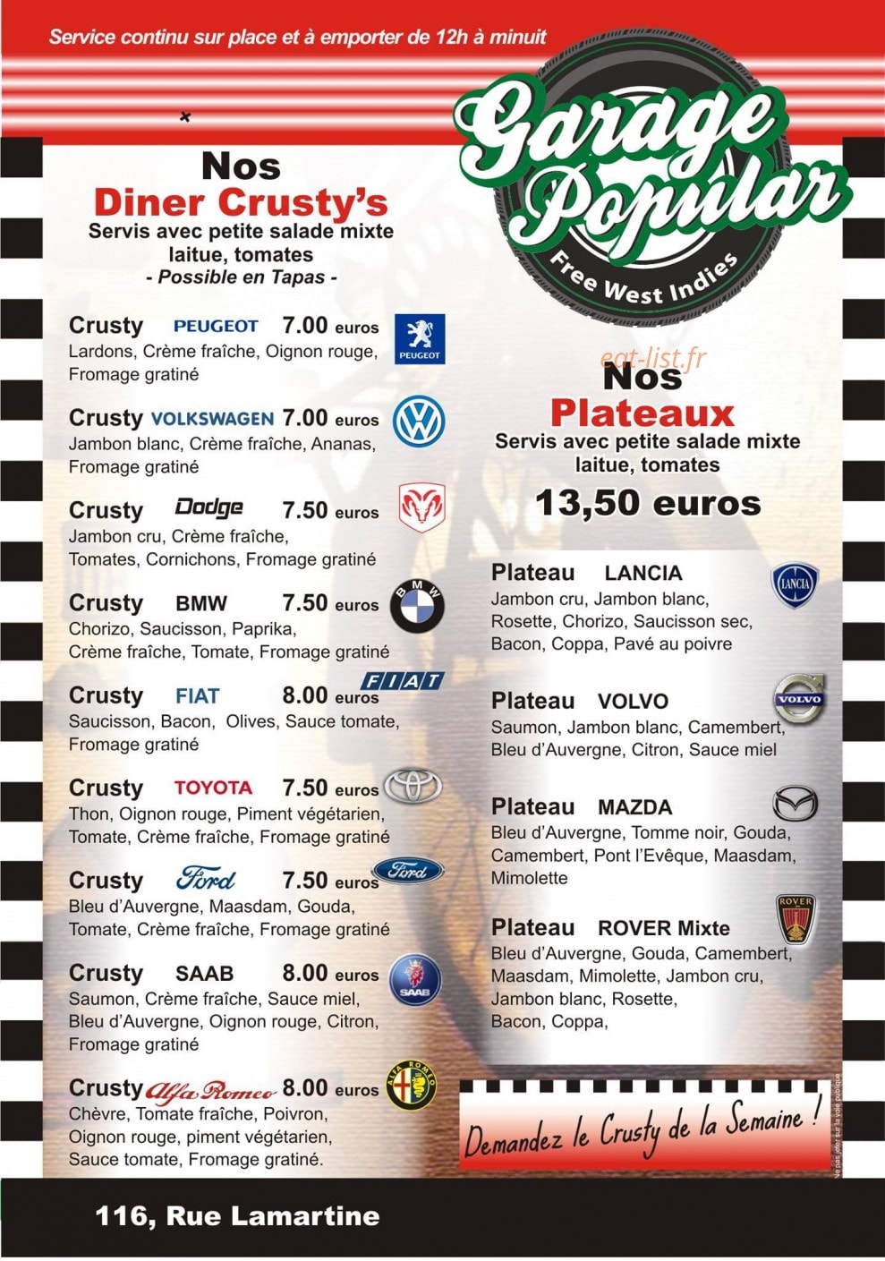 Garage Popular — carte page 2