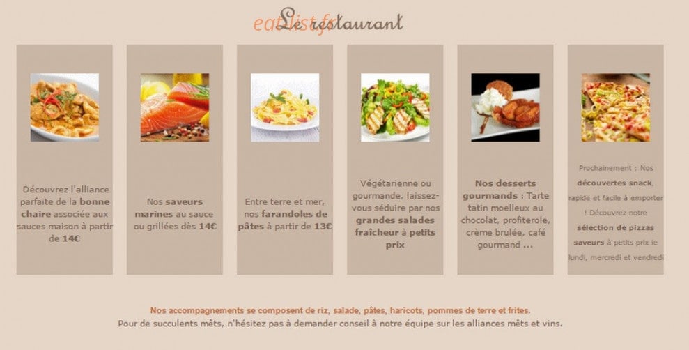 Le Bon Appétit — carte page 1