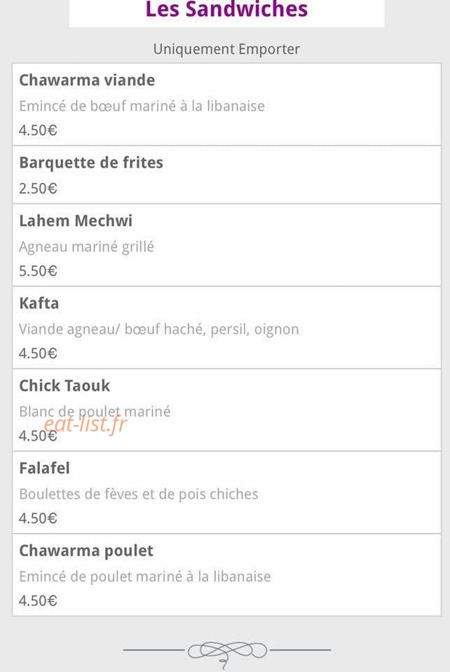 Le Cèdre — carte page 5