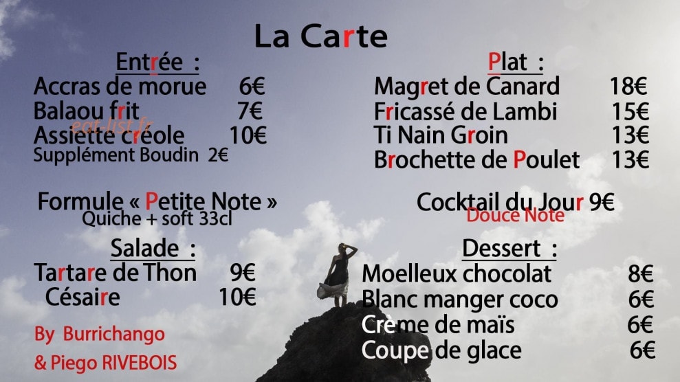 Le Piano Rouge — carte page 1
