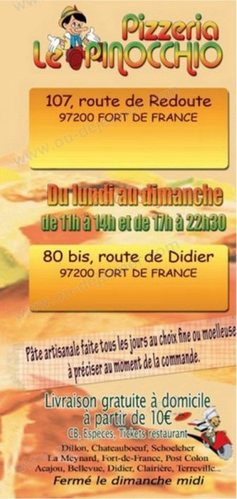 Le Pinocchio — carte page 1