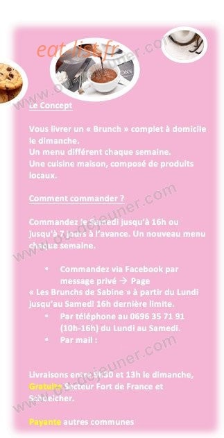 Les Brunchs de Sabine — carte page 6