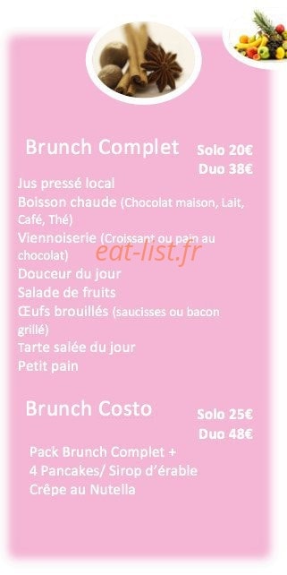 Les Brunchs de Sabine — carte page 2