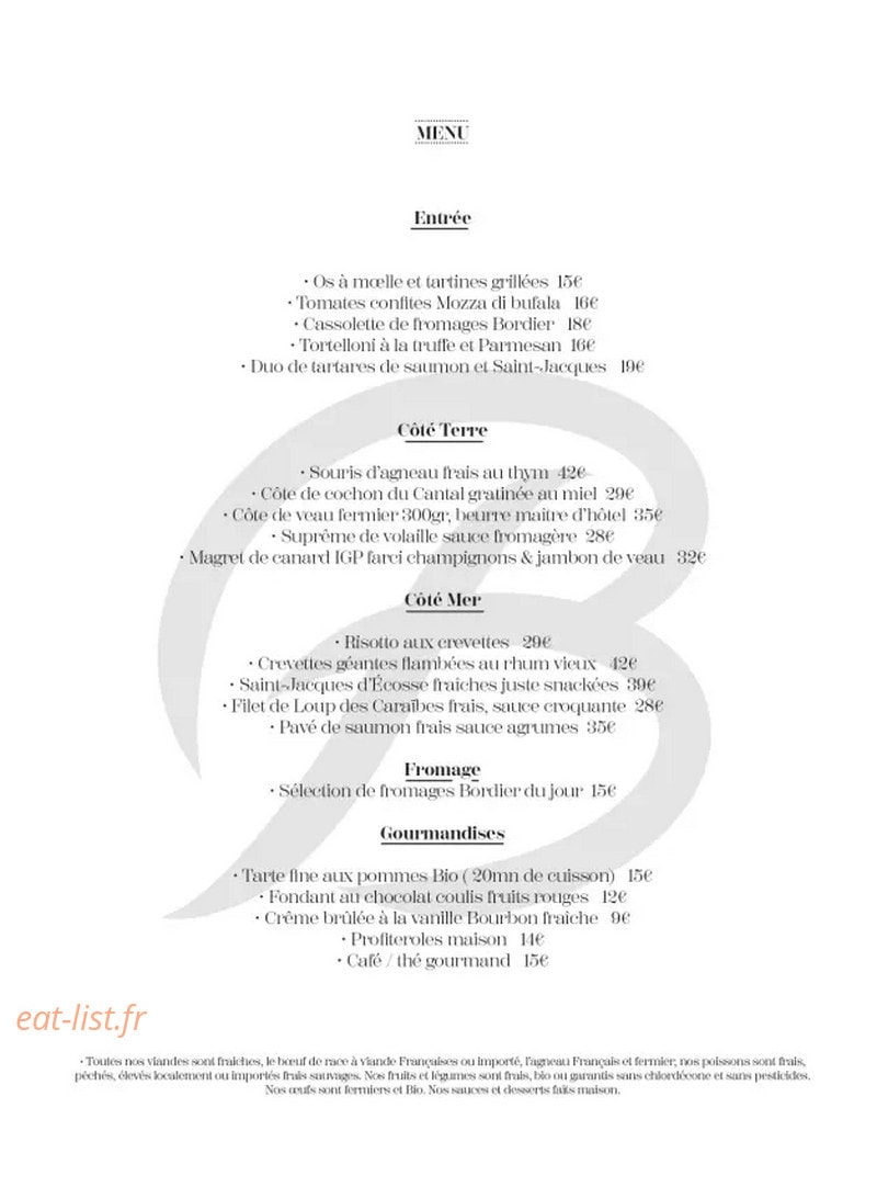 Les Fines Bouches — carte page 1