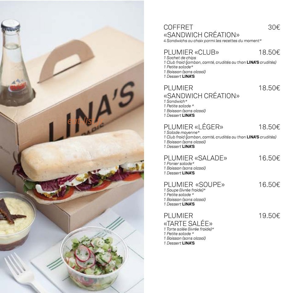 Lina's — carte page 3