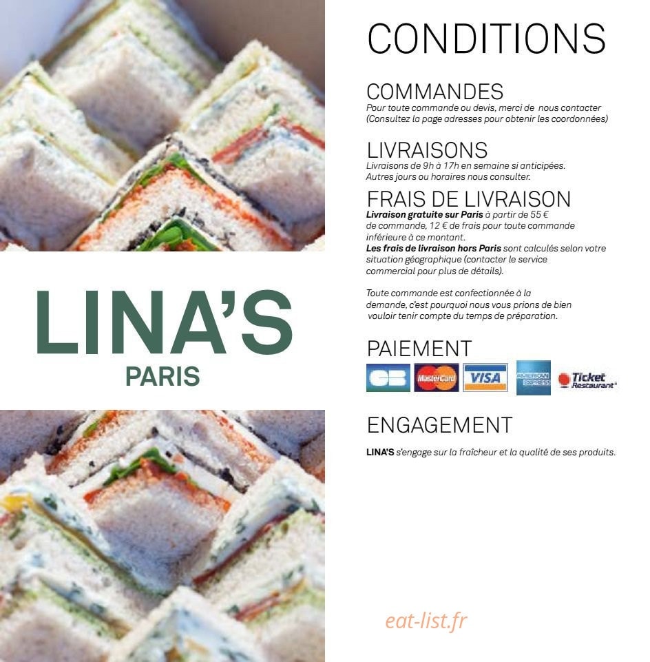 Lina's — carte page 8