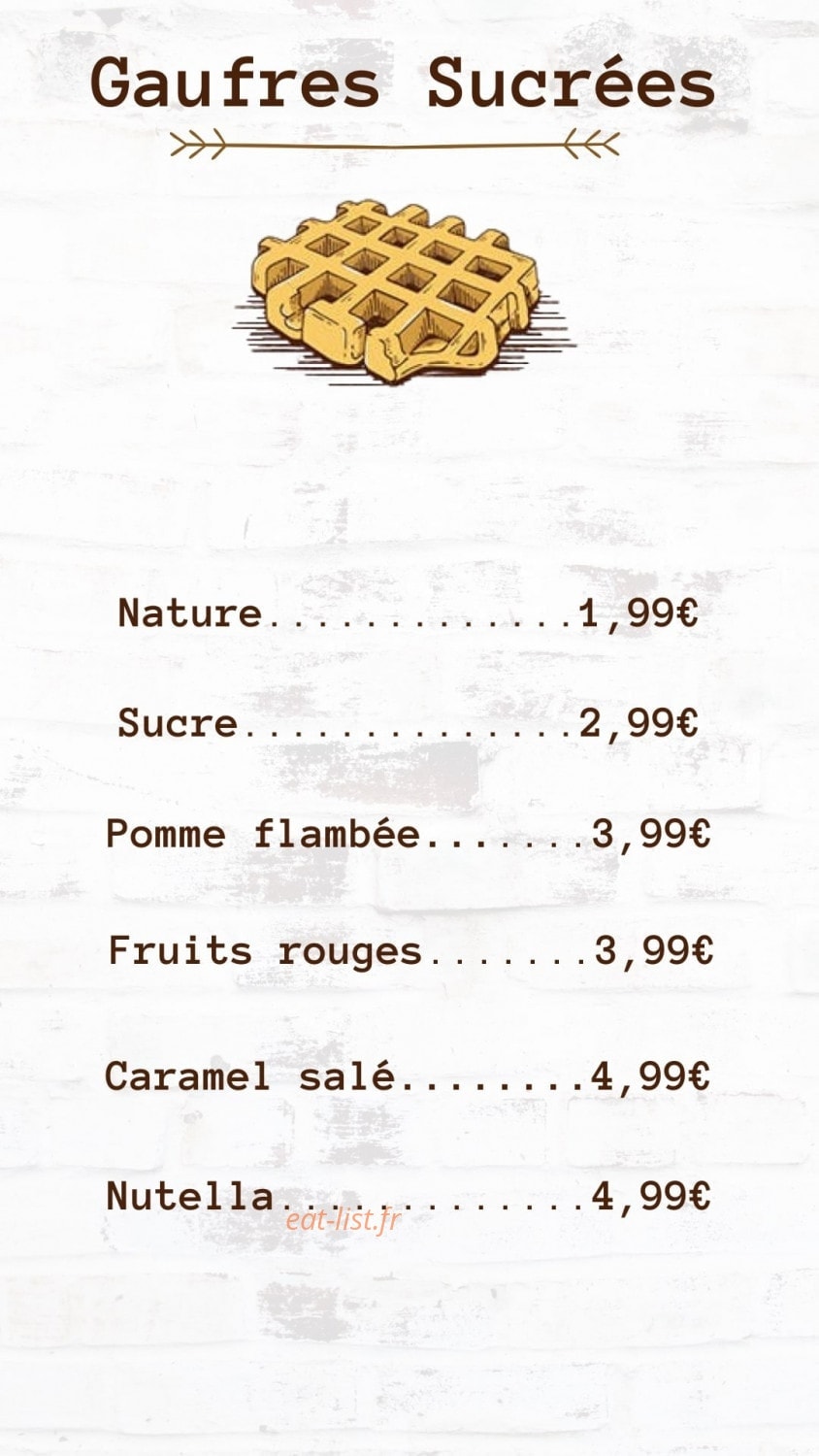 Ma Gaufre — carte page 1
