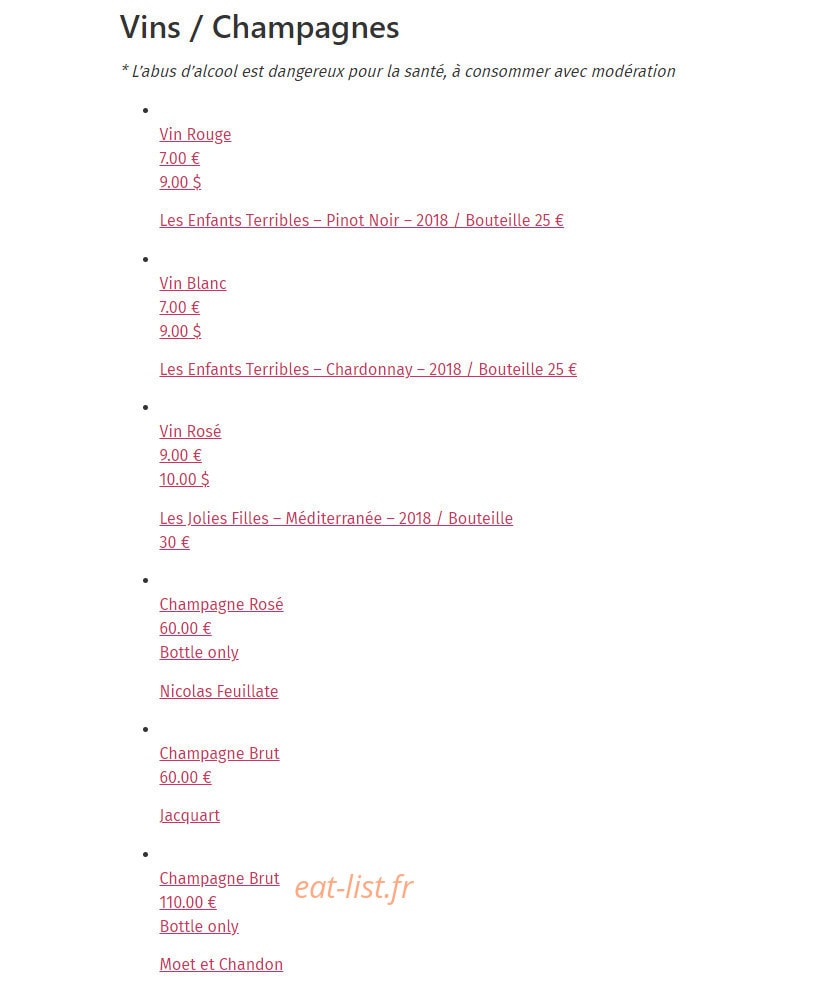 O' Pub — carte page 7