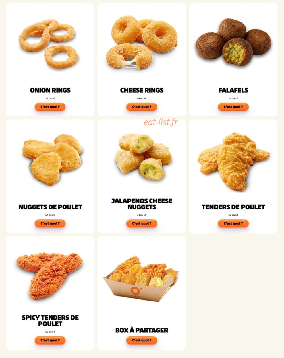 Carte et menu de O'Tacos à Fort de France — O snack suite