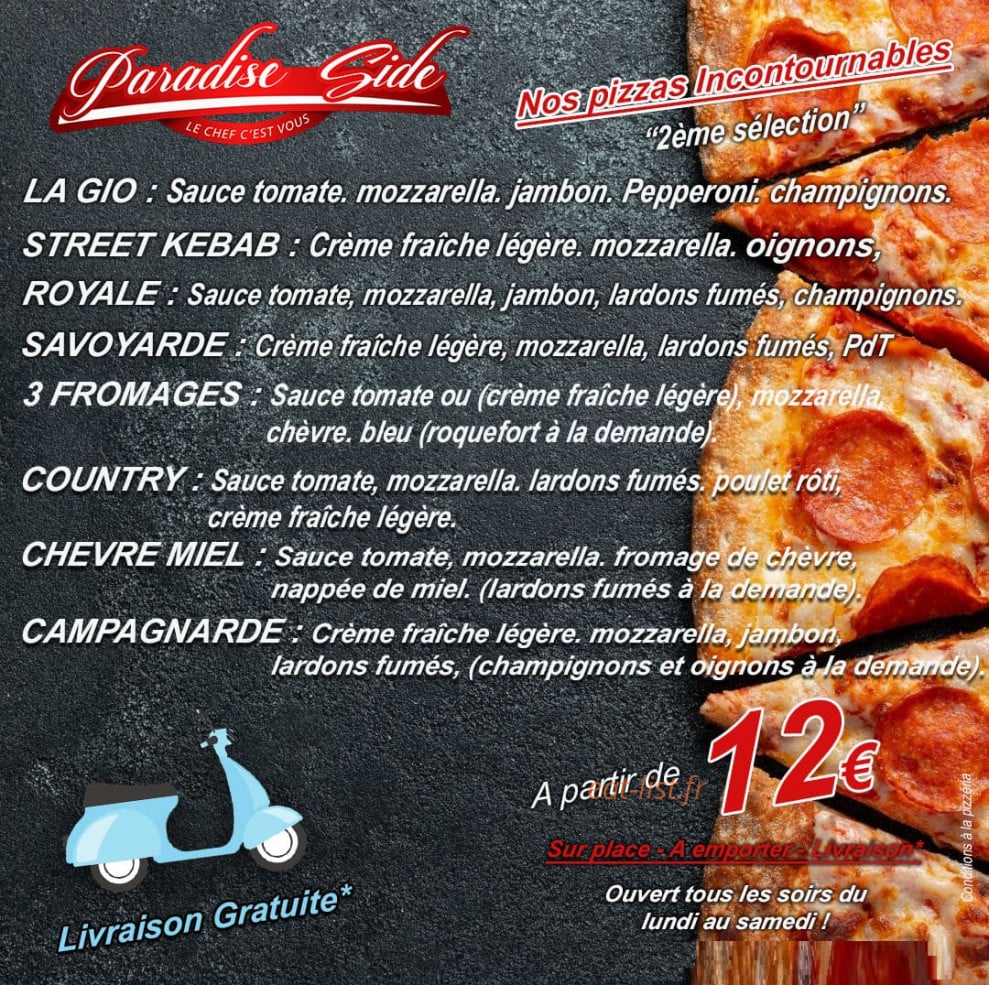 Paradise Side — carte page 2