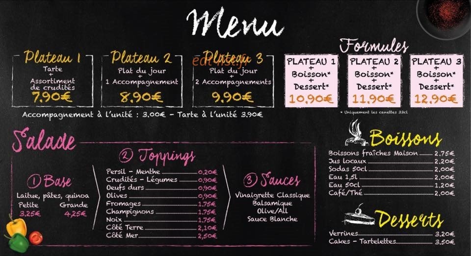 Spice n' Sugar — carte page 1