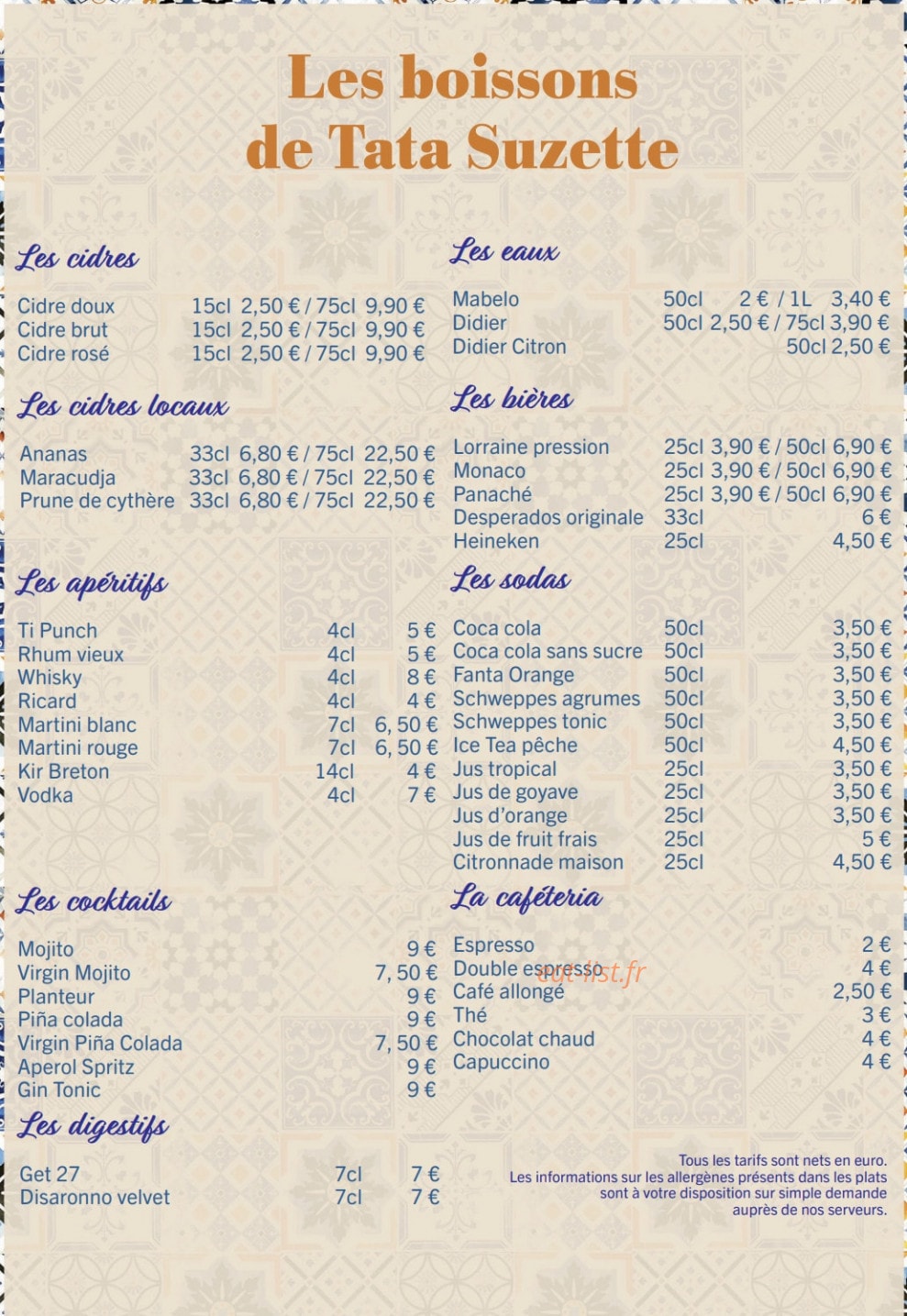 Tata Suzette — carte page 5