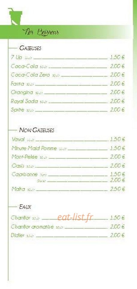 Top Salade — carte page 5
