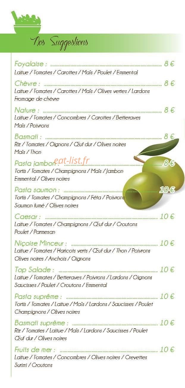 Top Salade — carte page 2