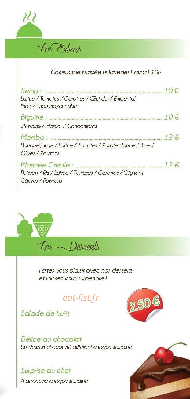 Top Salade — carte page 4